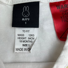 Load image into Gallery viewer, Girls Miffy, lightweight cotton sleeping bag, no tog rating, L: 75cm, FUC, size 1,  