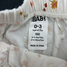 Load image into Gallery viewer, Girls Cotton On, stretchy floral leggings / bottoms, EUC, size 000,  