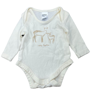 Girls Anko, soft feel cotton bodysuit / romper, EUC, size 0000,  