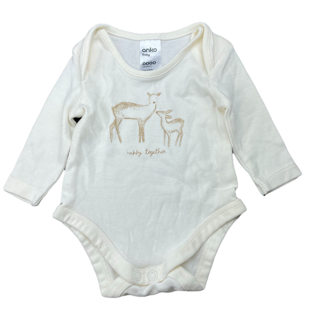 Girls Anko, soft feel cotton bodysuit / romper, EUC, size 0000,  