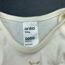 Load image into Gallery viewer, Girls Anko, soft feel cotton bodysuit / romper, EUC, size 0000,  