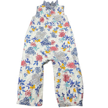 Load image into Gallery viewer, Girls M&amp;S, lined floral cotton romper / jumpsuit, GUC, size 2,  