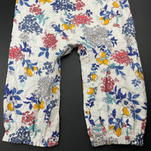 Load image into Gallery viewer, Girls M&amp;S, lined floral cotton romper / jumpsuit, GUC, size 2,  