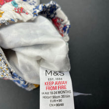 Load image into Gallery viewer, Girls M&amp;S, lined floral cotton romper / jumpsuit, GUC, size 2,  