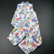 Load image into Gallery viewer, Girls M&amp;S, lined floral cotton romper / jumpsuit, GUC, size 2,  