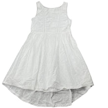 Load image into Gallery viewer, Girls Pumpkin Patch, lined embroidered cotton summer dress, GUC, size 7, L: 63cm at front