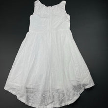 Load image into Gallery viewer, Girls Pumpkin Patch, lined embroidered cotton summer dress, GUC, size 7, L: 63cm at front