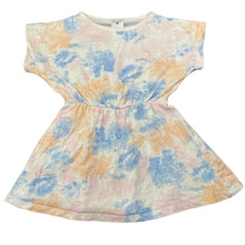 Load image into Gallery viewer, Girls Target, tied dyed cotton t-shirt dress, FUC, size 2, L: 41cm