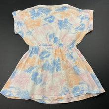 Load image into Gallery viewer, Girls Target, tied dyed cotton t-shirt dress, FUC, size 2, L: 41cm