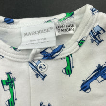 Load image into Gallery viewer, Boys Marquise, cotton coverall / romper, planes, EUC, size 0000,  