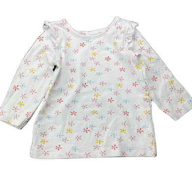Girls Dymples, stretchy floral long sleeve top, GUC, size 000,  