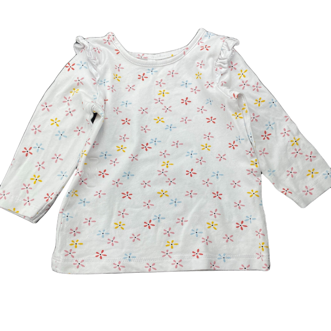 Girls Dymples, stretchy floral long sleeve top, GUC, size 000,  