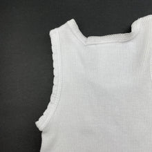 Load image into Gallery viewer, unisex Dymples, white ribbed cotton singlet top, GUC, size 0000,  