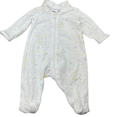 unisex Tiny Little Wonders, cotton zip coverall / romper, EUC, size 0000,  
