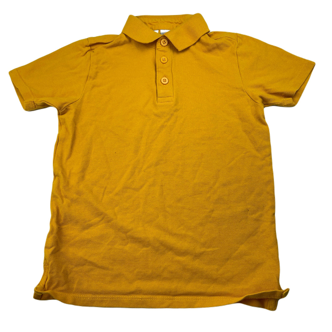 unisex Anko, cotton school polo shirt top, small mark front, FUC, size 5,  