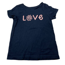 Load image into Gallery viewer, Girls Anko, navy cotton t-shirt / top, EUC, size 4,  