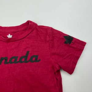unisex Canadiana, red cotton t-shirt / top, FUC, size 2,  