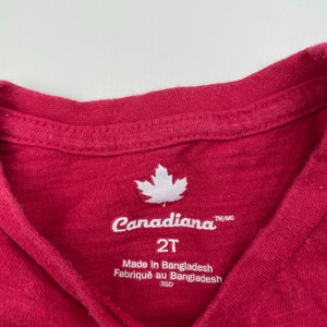 unisex Canadiana, red cotton t-shirt / top, FUC, size 2,  