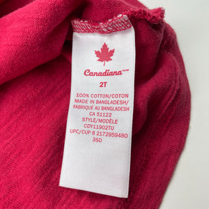 unisex Canadiana, red cotton t-shirt / top, FUC, size 2,  