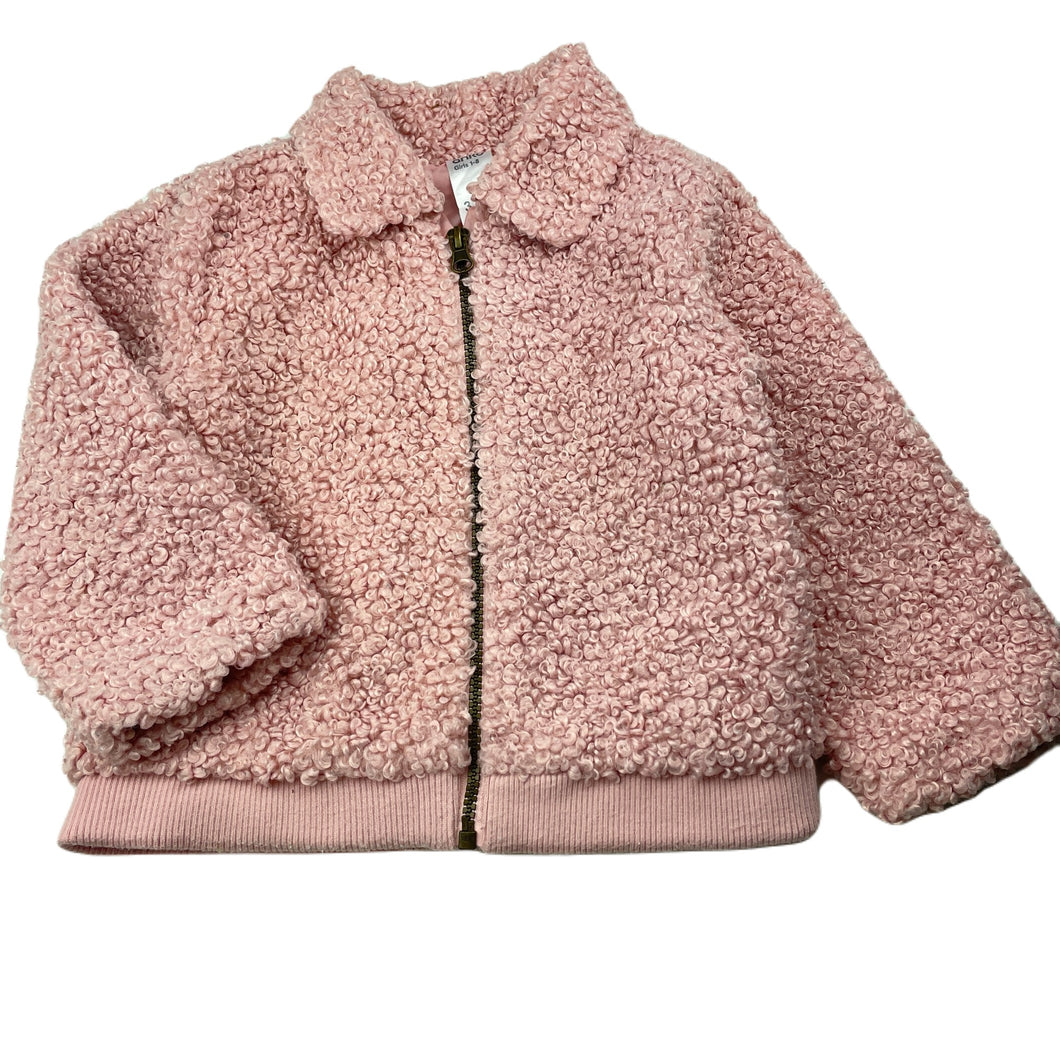 Girls Anko, lined pink bouclet jacket / coat, GUC, size 3,  