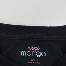 Load image into Gallery viewer, Girls Mango, black long sleeve top, pilling, FUC, size 5,  