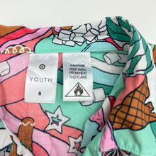 Load image into Gallery viewer, Girls Target, lightweight cotton Christmas pyjama top, GUC, size 8,  