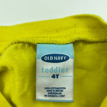 Load image into Gallery viewer, Boys Old Navy, yellow cotton t-shirt / top, GUC, size 4,  