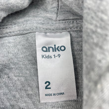 Load image into Gallery viewer, unisex Anko, grey zip hoodie sweater, GUC, size 2,  
