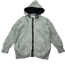 Load image into Gallery viewer, Boys Zara, grey knitted cotton zip hoodie sweater, FUC, size 3-4,  