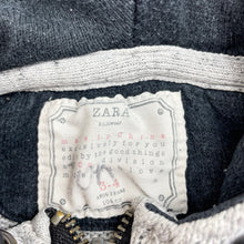 Load image into Gallery viewer, Boys Zara, grey knitted cotton zip hoodie sweater, FUC, size 3-4,  