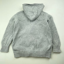 Load image into Gallery viewer, Boys Zara, grey knitted cotton zip hoodie sweater, FUC, size 3-4,  
