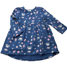 Load image into Gallery viewer, Girls Target, stretchy floral long sleeve dress, GUC, size 0, L: 34cm