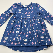 Load image into Gallery viewer, Girls Target, stretchy floral long sleeve dress, GUC, size 0, L: 34cm