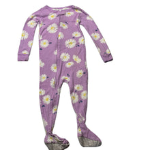 Load image into Gallery viewer, Girls Carters, floral cotton zip coverall / romper, FUC, size 2,  