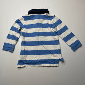 Boys Dymples, striped cotton long sleeve polo top, GUC, size 1,  