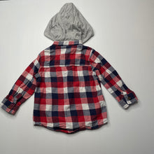 Load image into Gallery viewer, Boys Dymples, checked cotton hooded shirt, FUC, size 1,  
