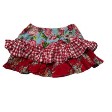 Load image into Gallery viewer, Girls Apple House, colourful floral cotton skirt, elasticated, L: 19.5cm, EUC, size 0,  