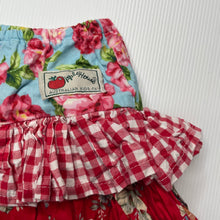Load image into Gallery viewer, Girls Apple House, colourful floral cotton skirt, elasticated, L: 19.5cm, EUC, size 0,  