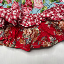 Load image into Gallery viewer, Girls Apple House, colourful floral cotton skirt, elasticated, L: 19.5cm, EUC, size 0,  