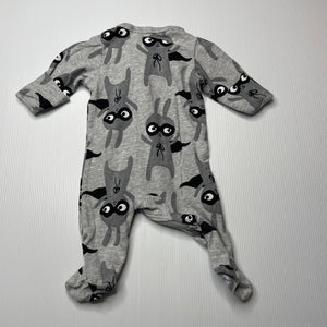 unisex Dymples, stretchy zip coverall / romper, GUC, size 0000,  