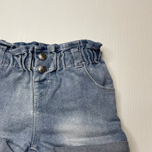 Load image into Gallery viewer, Girls Baby Berry, stretch denim shorts, elasticated, GUC, size 0,  