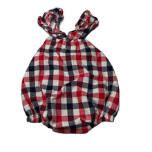 Load image into Gallery viewer, Girls Tommy Bahama, lined checked cotton summer romper, GUC, size 00,  