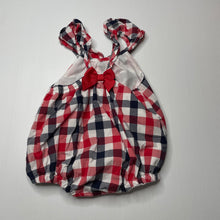 Load image into Gallery viewer, Girls Tommy Bahama, lined checked cotton summer romper, GUC, size 00,  