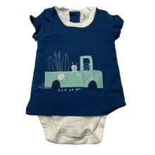Load image into Gallery viewer, Boys Bb cheeky, stretchy romper, surf, EUC, size 00,  