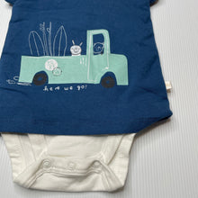 Load image into Gallery viewer, Boys Bb cheeky, stretchy romper, surf, EUC, size 00,  
