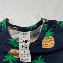 Load image into Gallery viewer, unisex Cotton On, stretchy romper, pineapples, wash fade, FUC, size 0,  