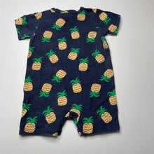 Load image into Gallery viewer, unisex Cotton On, stretchy romper, pineapples, wash fade, FUC, size 0,  