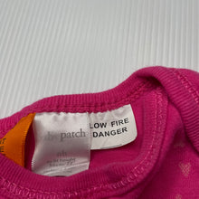 Load image into Gallery viewer, Girls Baby Patch, pink cotton bodysuit / romper, EUC, size 0000,  