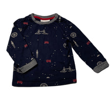 Load image into Gallery viewer, unisex The Little White Co, cotton long sleeve pyjama top, London, GUC, size 1,  