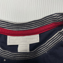 Load image into Gallery viewer, unisex The Little White Co, cotton long sleeve pyjama top, London, GUC, size 1,  